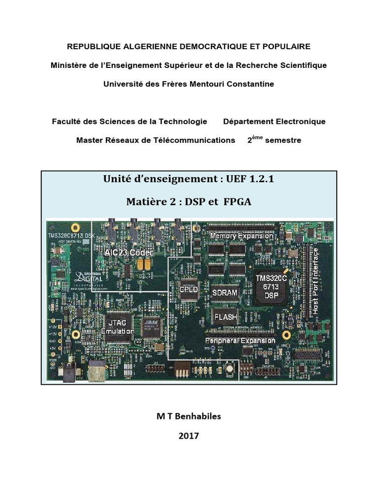 DSP et FPGA : Introduction et Programmation | PDF | Processeur de ...