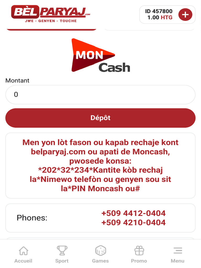 Rechargement Moncash sur Bel Paryaj | PDF