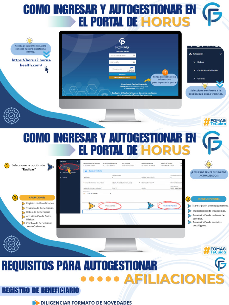 Guía para Autogestión en Portal HORUS | PDF | Informática
