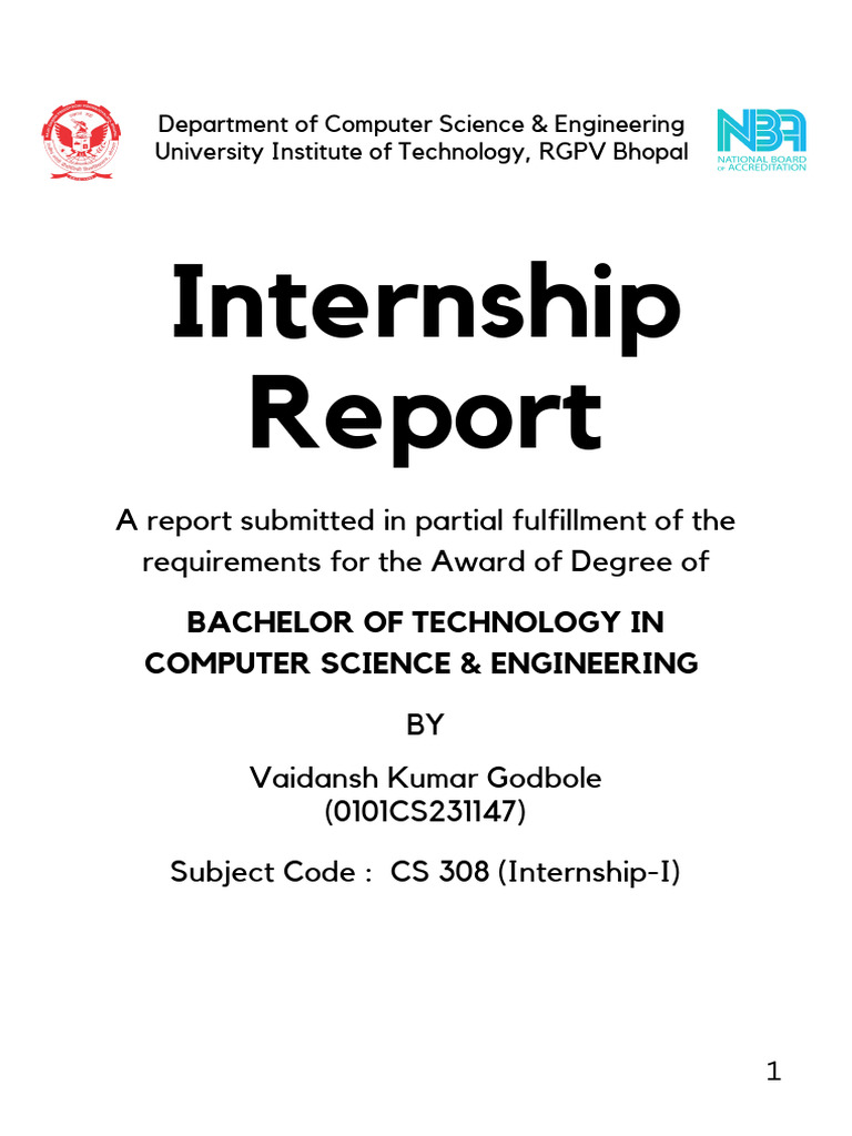 Internship Report Vaidansh Kumar Godbole - 20250104 - 174617 - 0000 ...