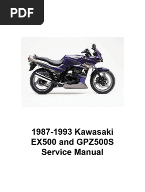 Kawasaki Ex500 Gpz500s (1987-1993) - Service Manual | PDF