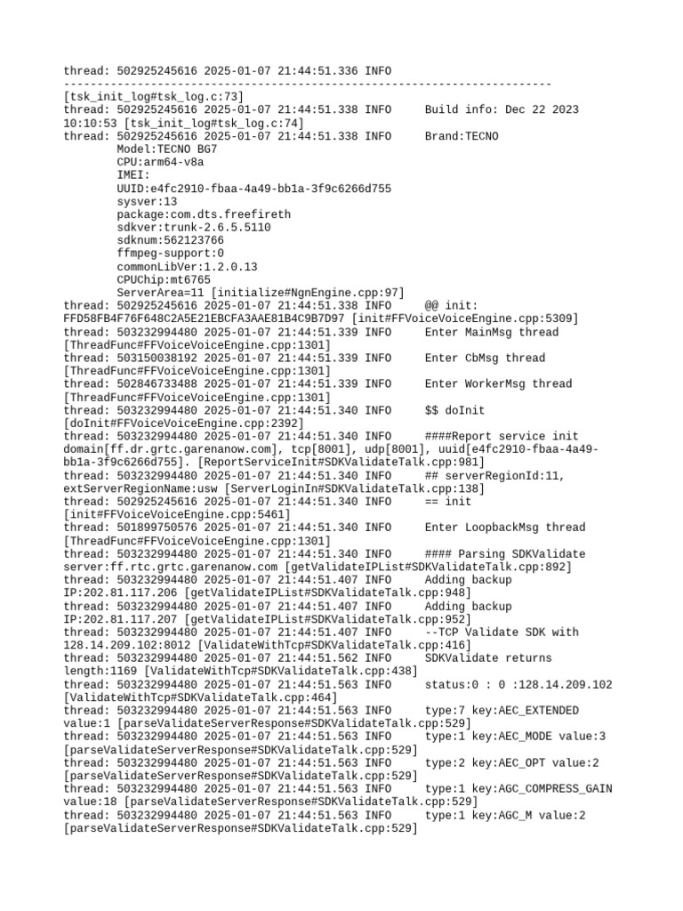 ffrtc_log | PDF | Data Transmission | Network Protocols