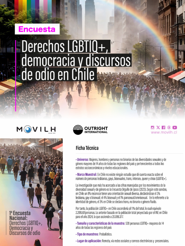 Encuesta Derechos LGBTIQ Democracia y Discursos de Odio en Chile | PDF ...