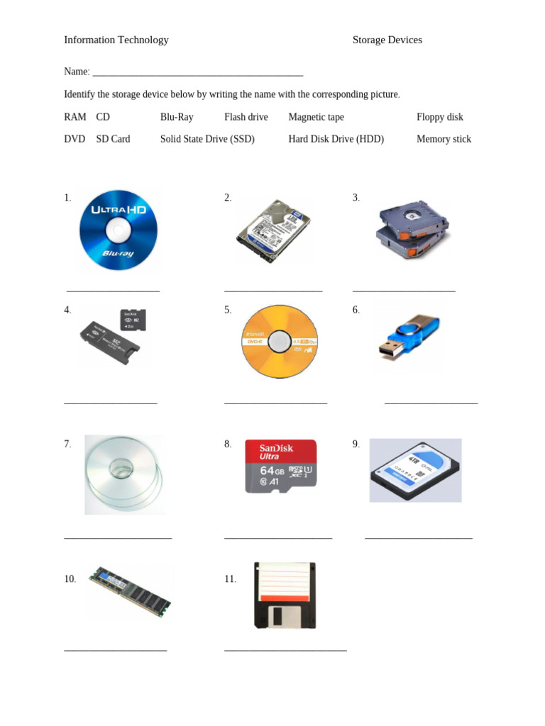 Identify Storage Devices by Image | PDF