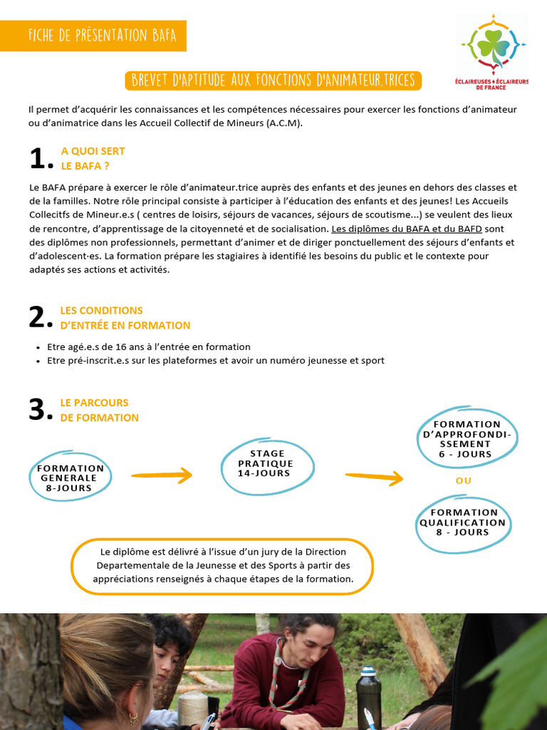 Formation BAFA : Guide et Conditions | PDF | Pédagogie | Sexisme