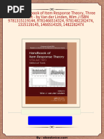 Handbook of Item Response Theory, Three Volume Set - First