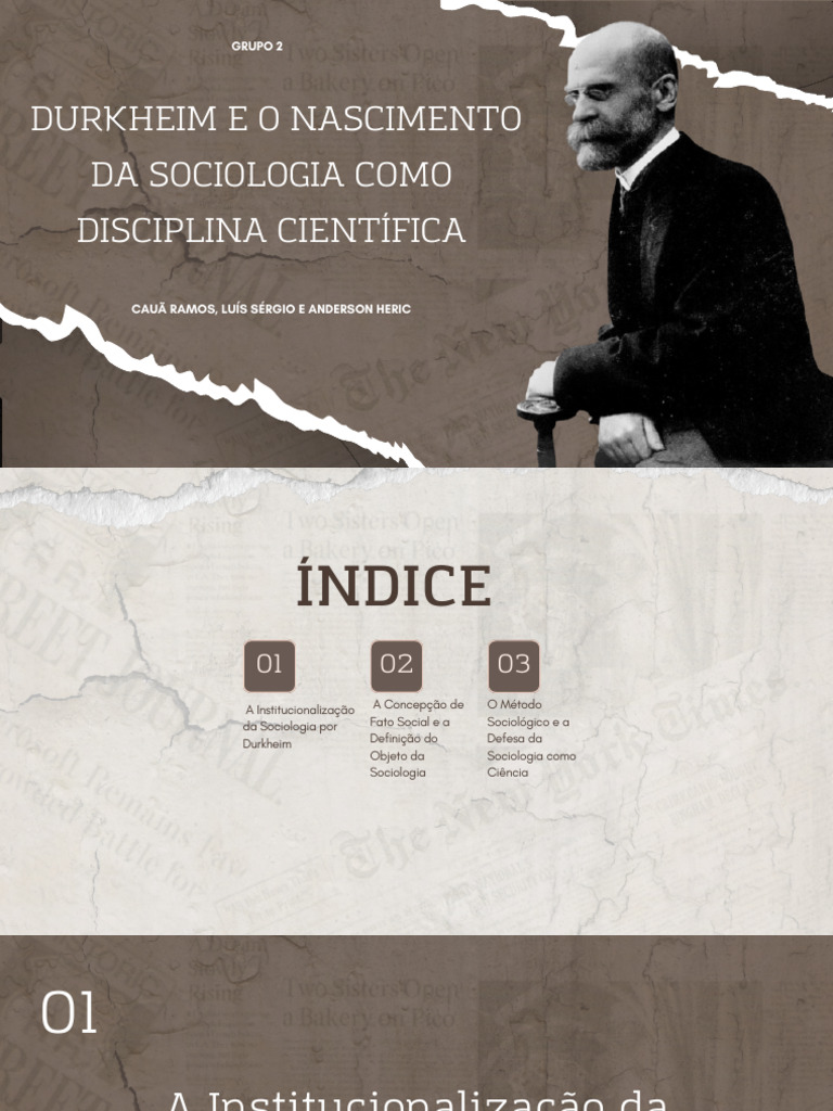 Durkheim e a Sociologia Científica | PDF | Sociologia | Émile Durkheim