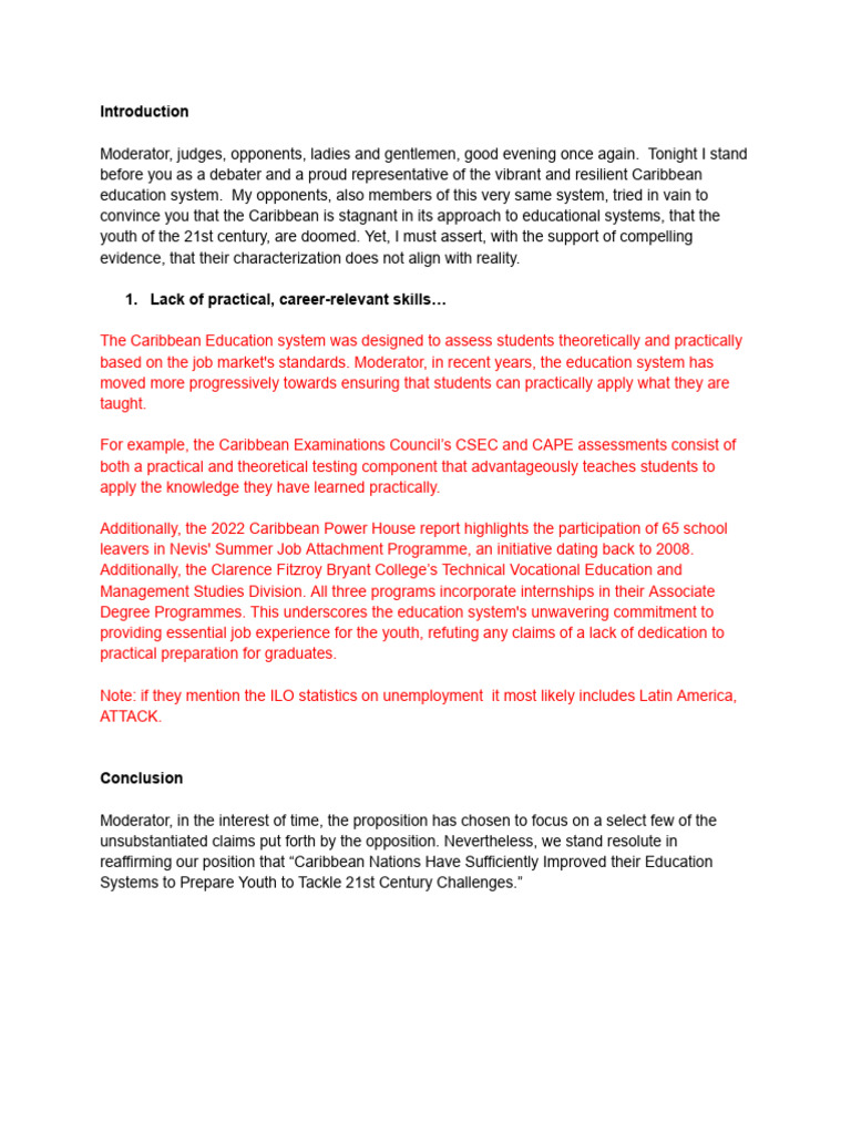 Caribbean Education System Progress Report | PDF