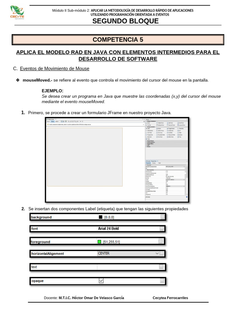Desarrollo Rápido de Aplicaciones en Java | PDF | Botón (Computación ...