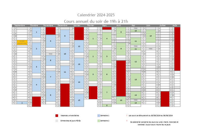 Calendrier 2024-2025 à imprimer | PDF | Vacances