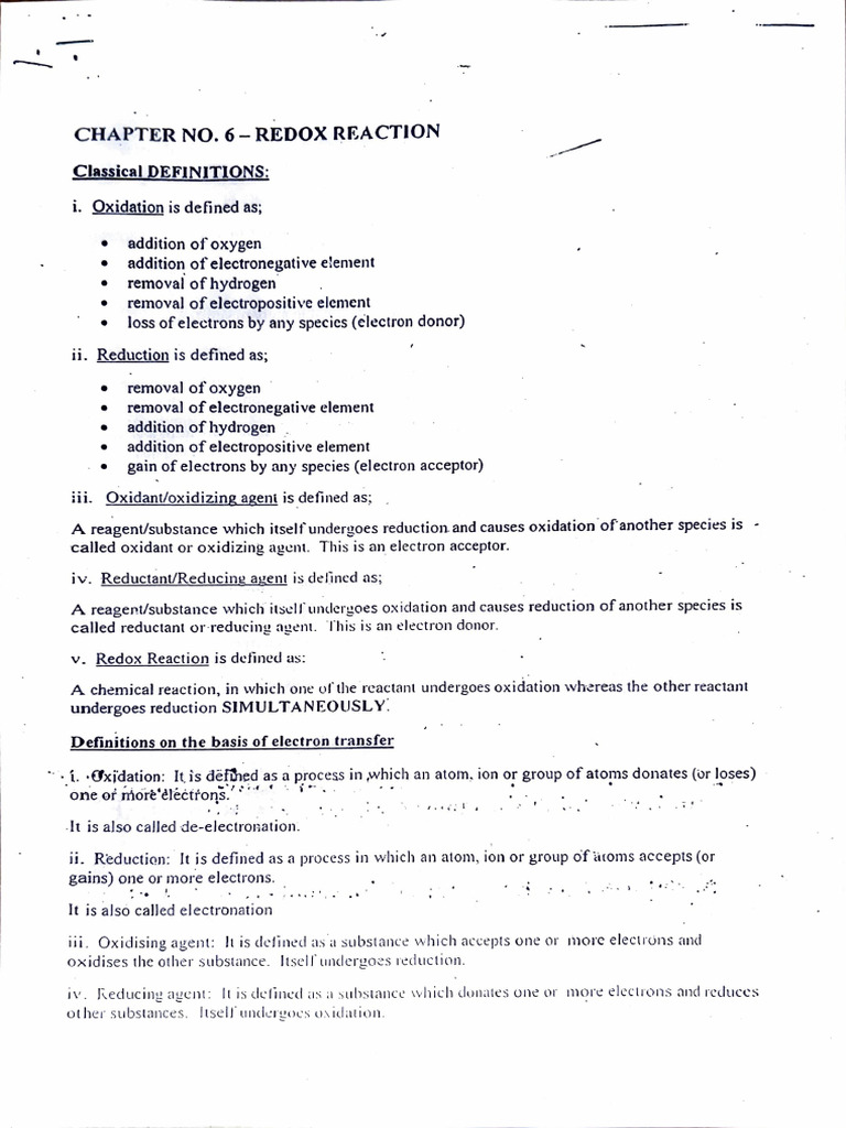 redox reaction | PDF | Redox | Materials