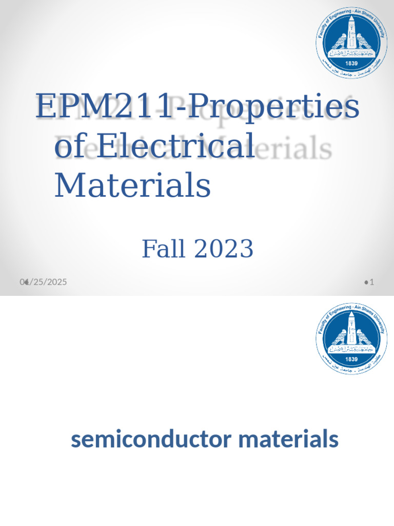 Properties of Semiconductor Materials | PDF | Semiconductors | Doping ...