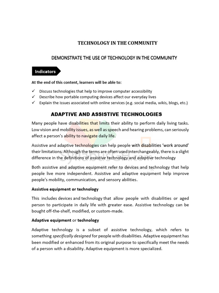 2.2 Technology in The Community | PDF | Smartwatch | Personal Digital ...