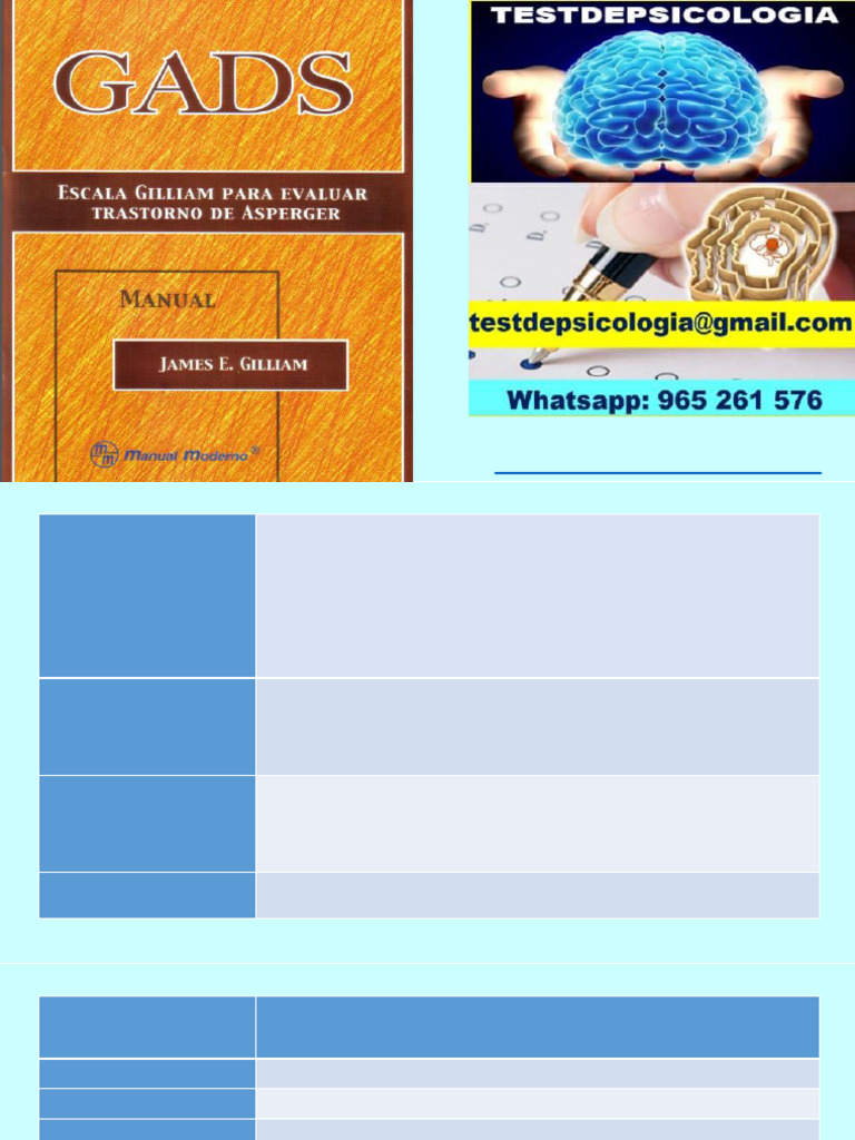 Escala Gilliam Gads Asperger 80 | PDF | Síndrome de Asperger | Sicología