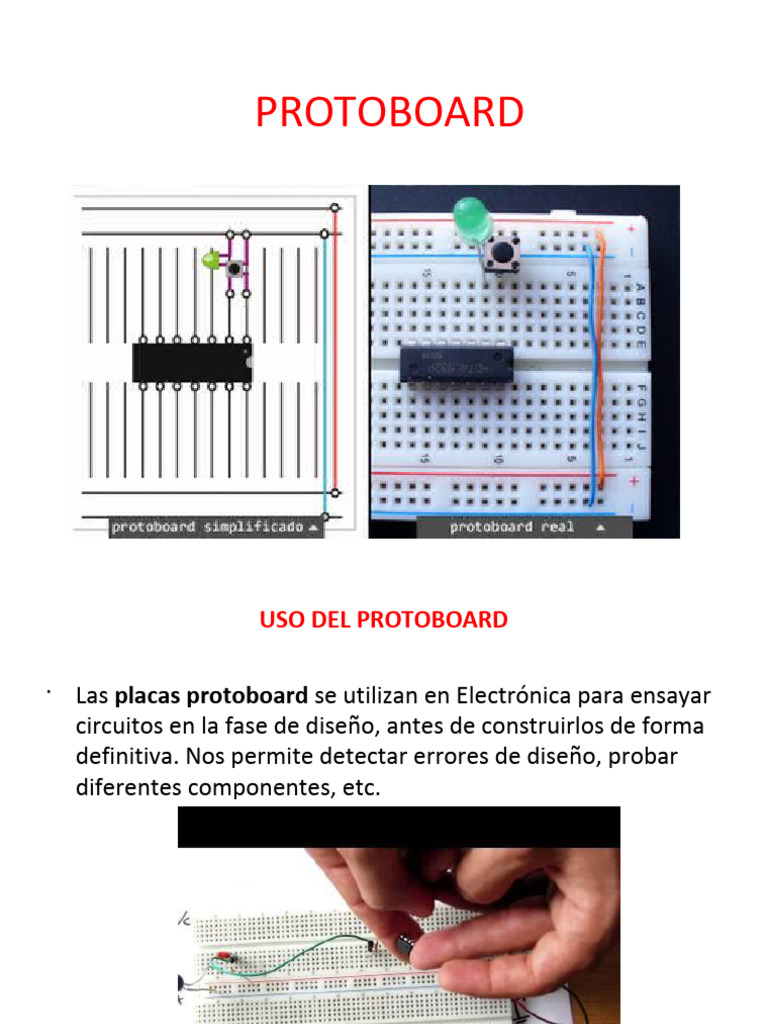 Diagrama y uso del protoboard | PDF