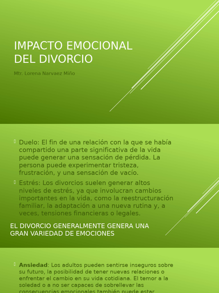 Impacto Emocional del Divorcio | PDF | Adultos | Las emociones