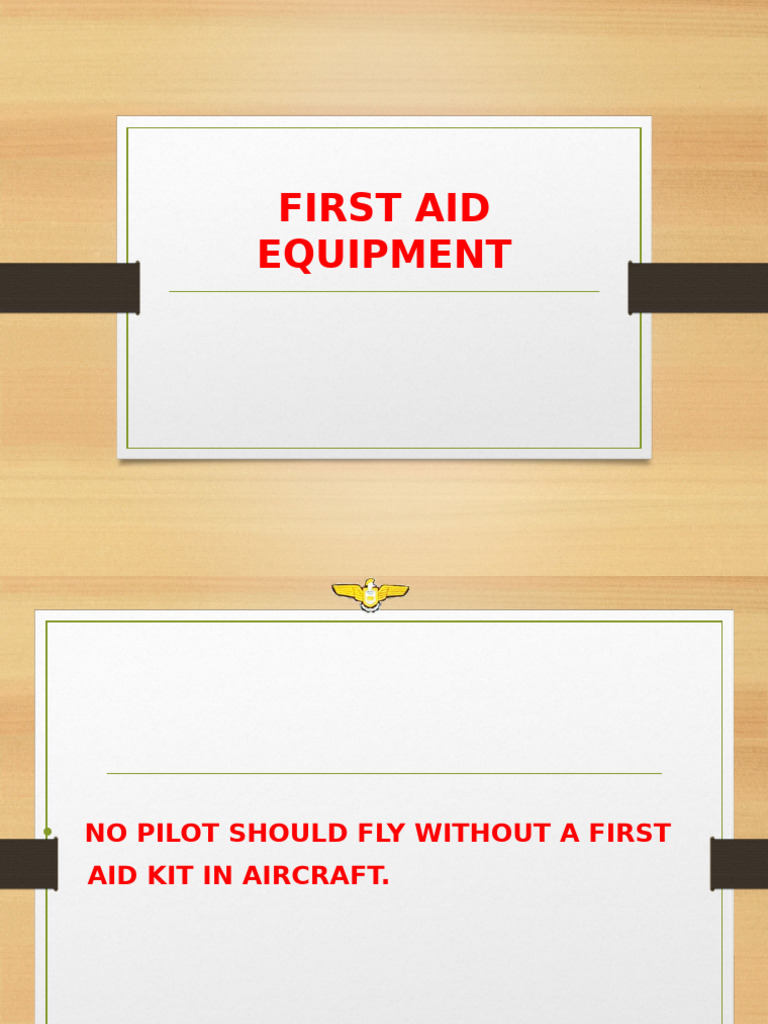 Essential First Aid Kit for Pilots | PDF