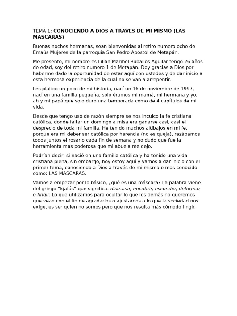 Conociendo a Dios y a mí misma | PDF
