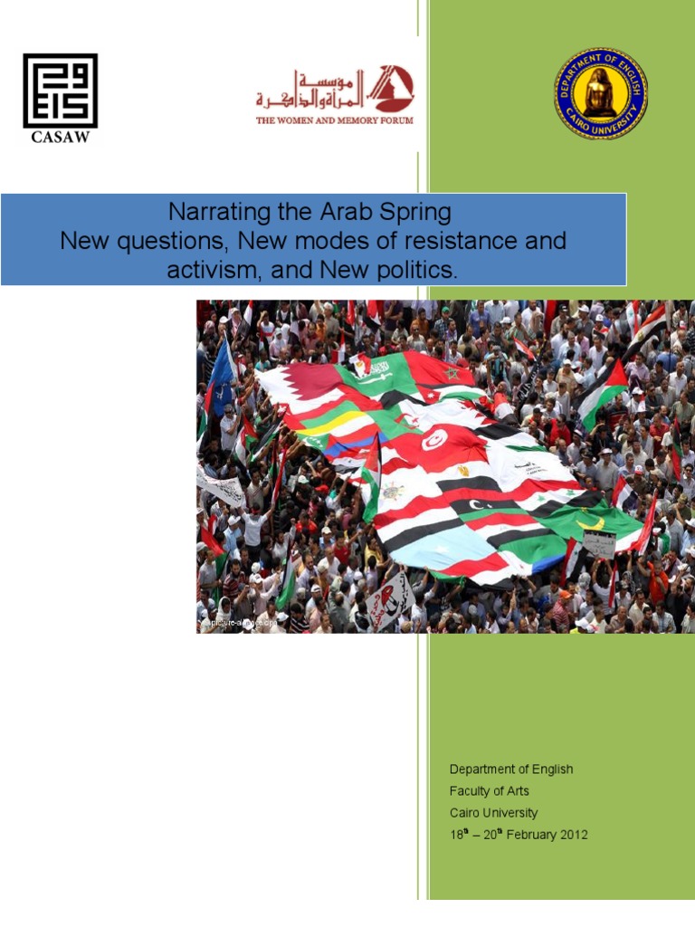 Narrating The Arab Spring Program PDF Arab Spring Cairo