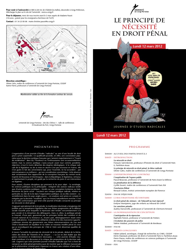 Principe de nécessité en droit pénal Droit statutaire Droits de l'homme