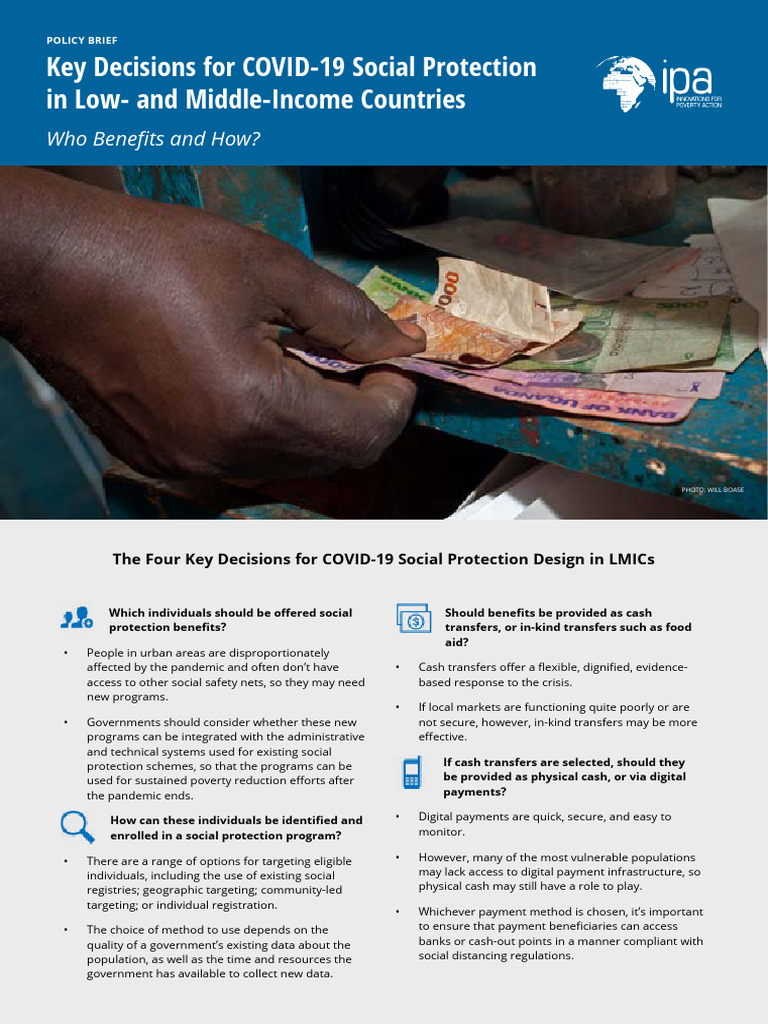 COVID 19 Social Protection Policy Brief - September 2020 | PDF ...