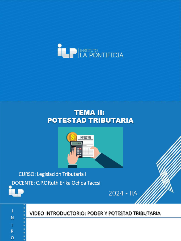 Potestad Tributaria en Perú: Conceptos Clave | PDF | Impuestos | Regulación