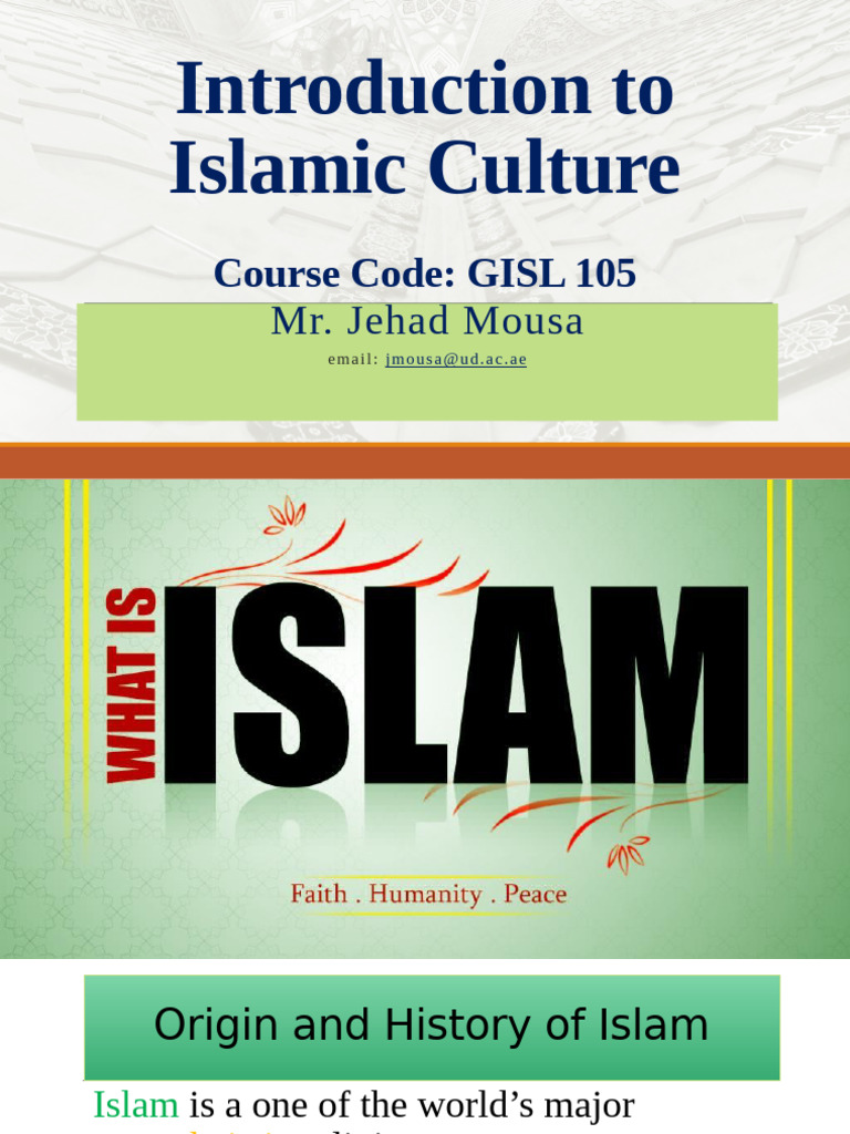 Introduction to Islamic Culture | PDF | Quran | Islam