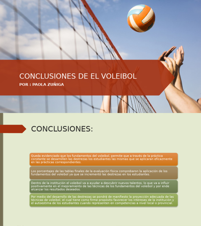 Conclusiones sobre el voleibol | PDF