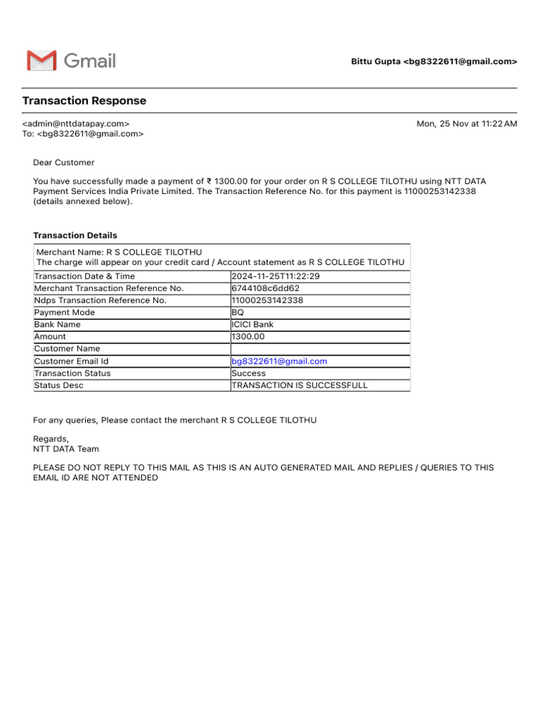 NDPS Transaction Confirmation Notice | PDF