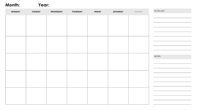 Monthly Planner Template PDF | PDF