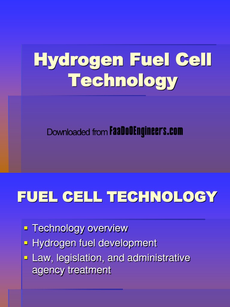Hydrogen Fuel Cell Technology Overview | PDF | Fuel Cell | Proton ...