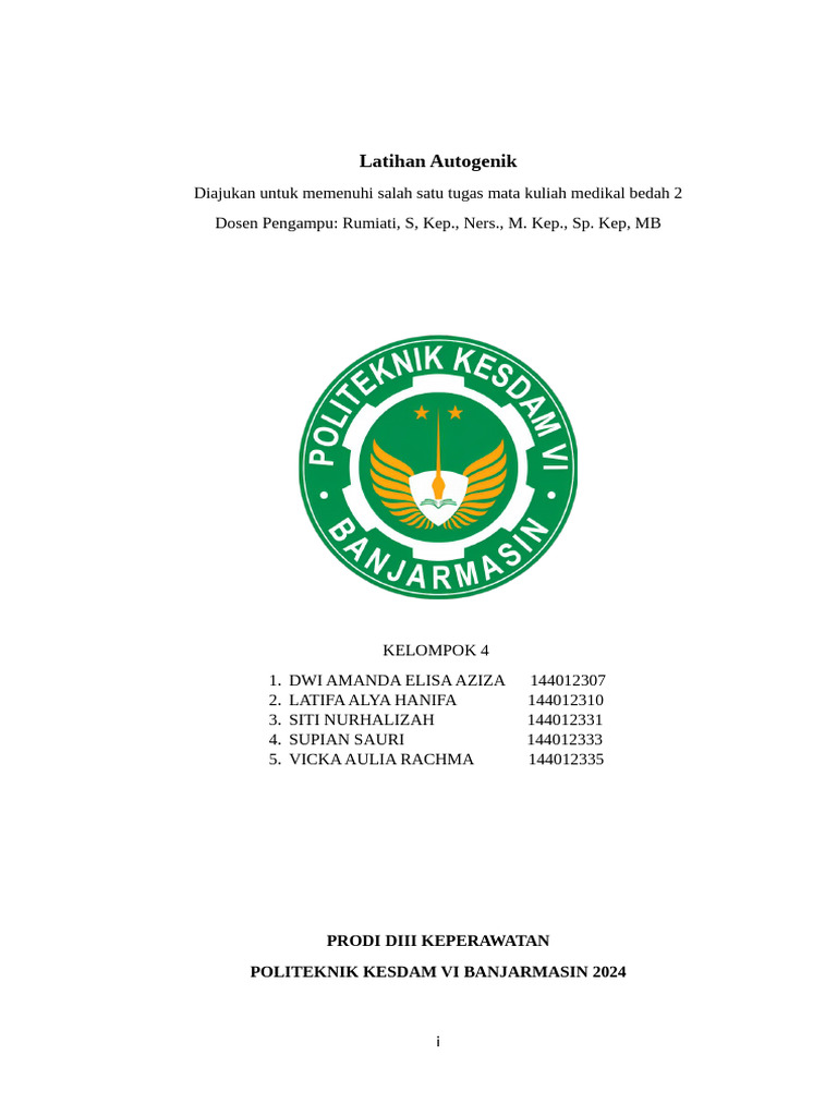 Latihan Autogenik untuk Relaksasi | PDF
