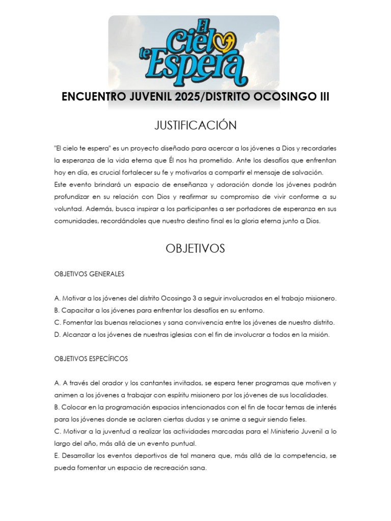 Encuentro Juvenil 2025 | PDF
