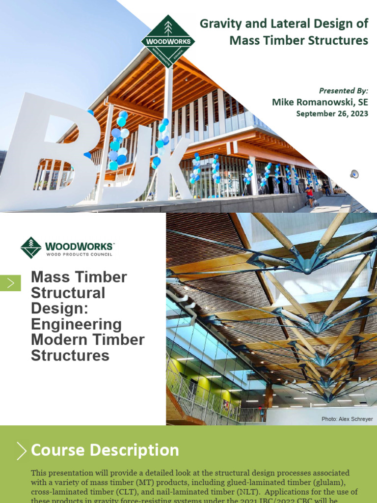 Mass Timber Structural Design Insights | PDF | Truss | Structural ...