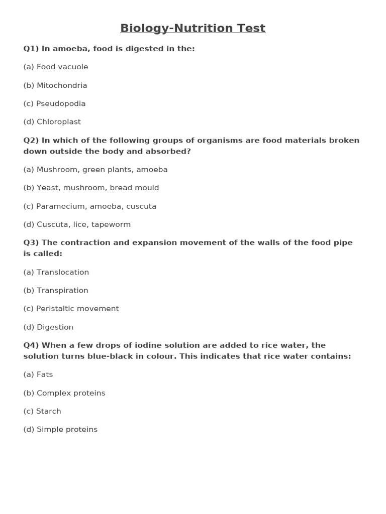 Biology Test | PDF