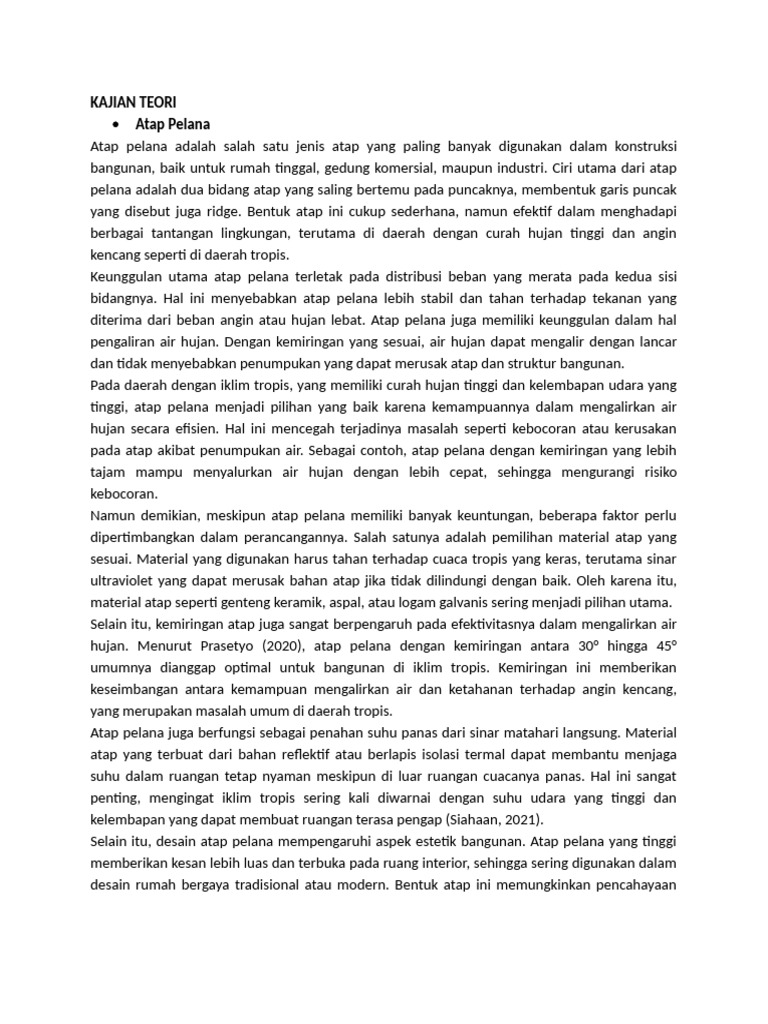 Keunggulan dan Desain Atap Pelana | PDF