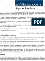 Solve Algebra Problems