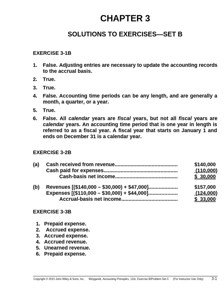 Accounting Exercise Solutions Set B | PDF | Debits And Credits | Expense