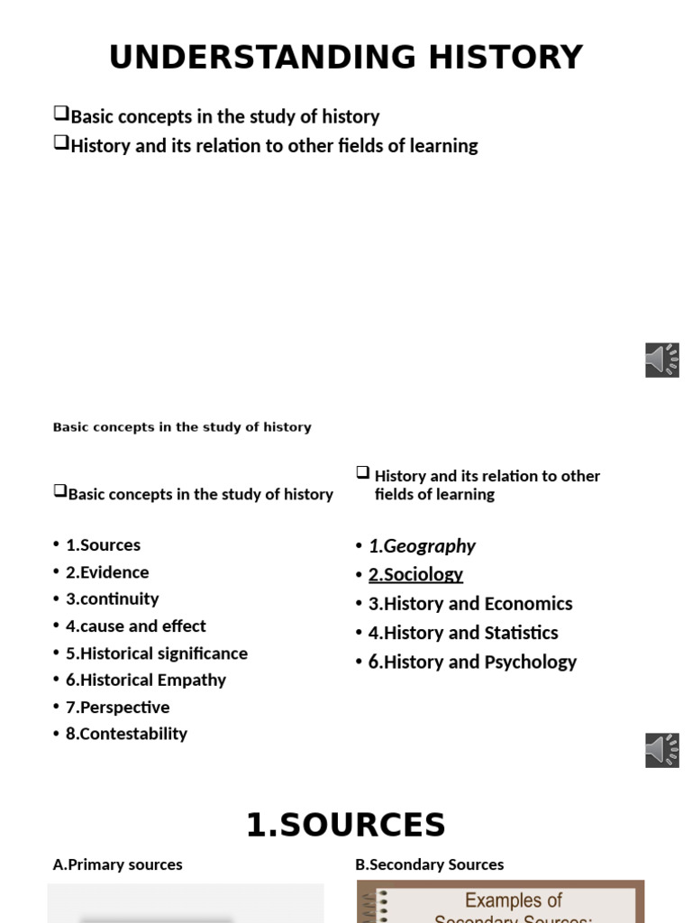 History Study: Concepts & Fields | PDF | Geography | Sociology
