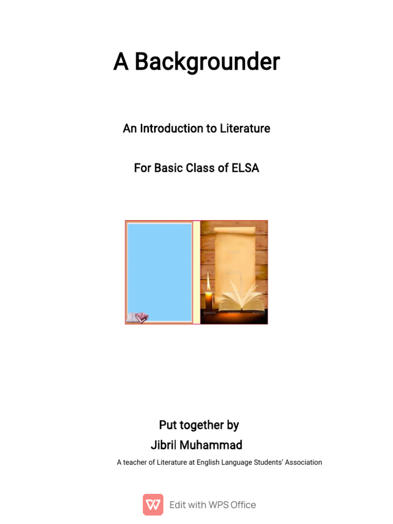 A Backgrounder Moduled Version | PDF | Children's Literature | Narrative
