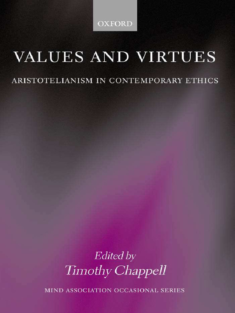 Values and Virtues Aristotelianism in Co | PDF | Virtue Ethics | Virtue