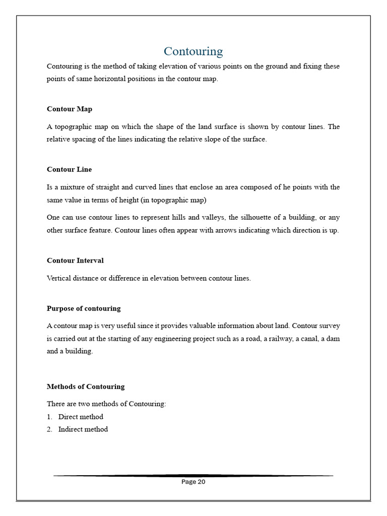 Contour Pdf Contour Line Map