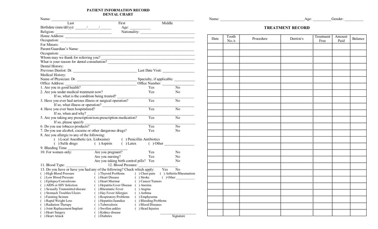 Patient Information Record | PDF | Computers