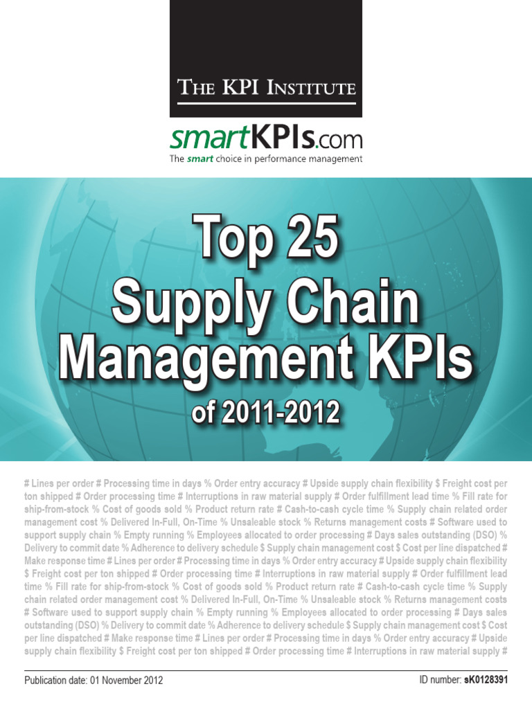 Supply Chain Department KPIs | PDF | Performance Indicator | Supply ...