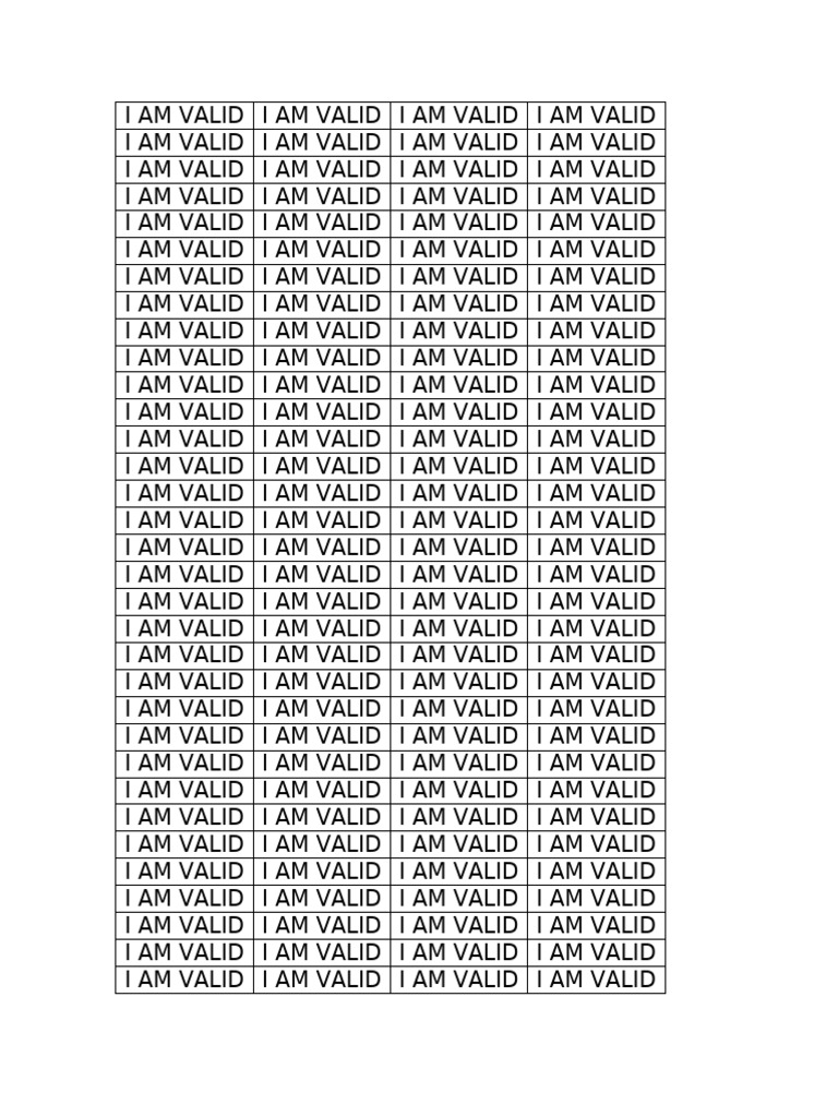I Am Valid | PDF