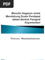 Menulis Paragraf Argumentasi