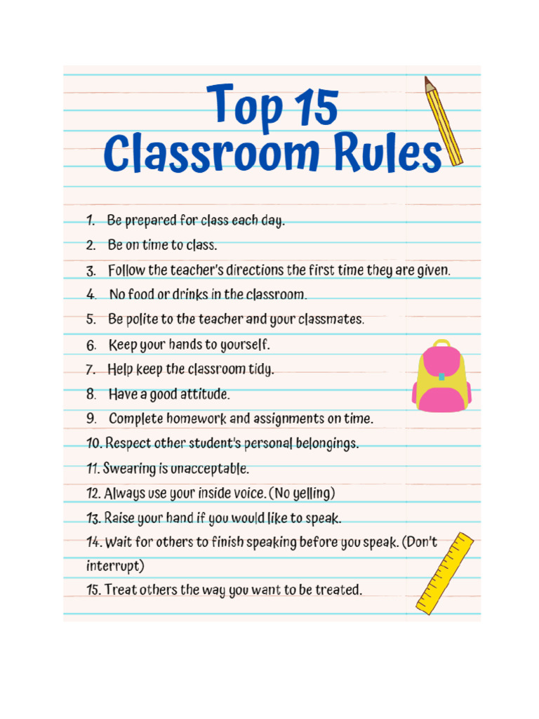 Classroom Rules | PDF
