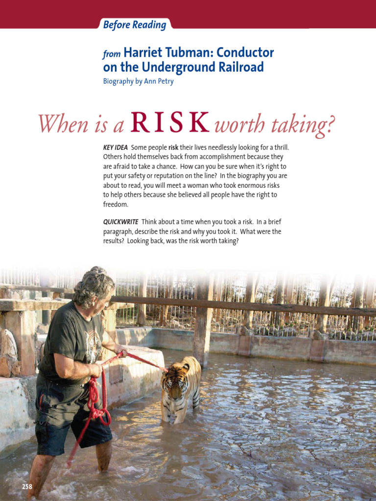 Risks and Freedom: Harriet Tubman's Journey | PDF | Harriet Tubman ...