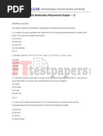 Download Tech Mahindra Placement Paper - 2 by Emily Play SN82023143 doc pdf