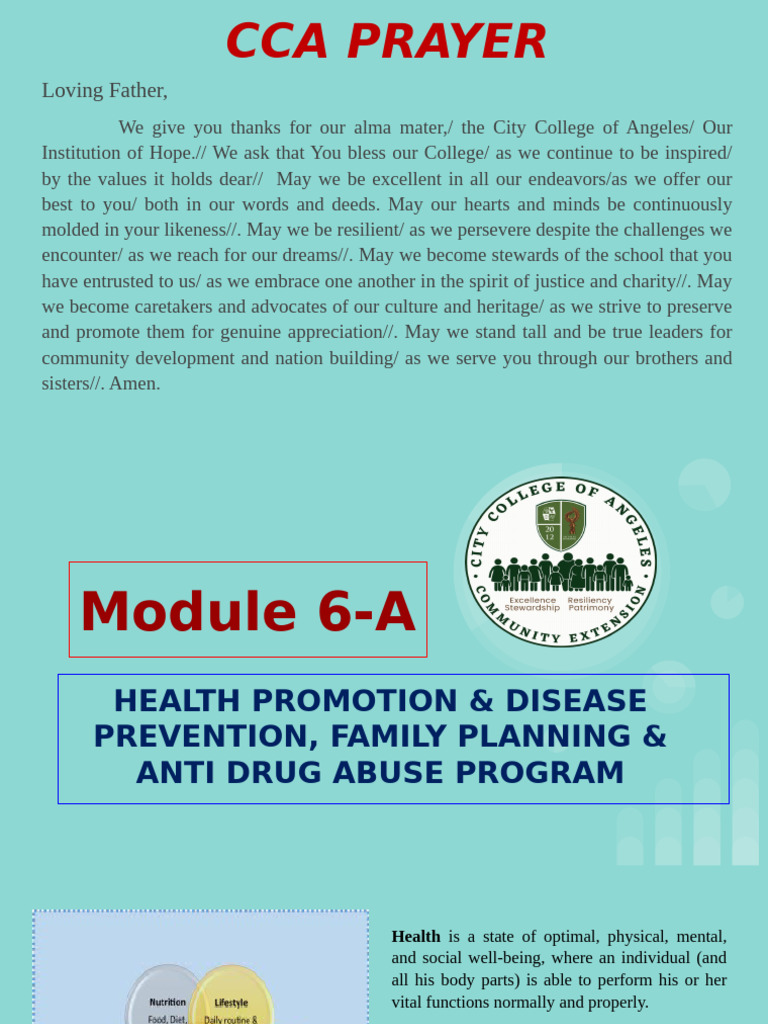 Health Promotion and Disease Prevention Guide | PDF | Nutrition | Diet ...
